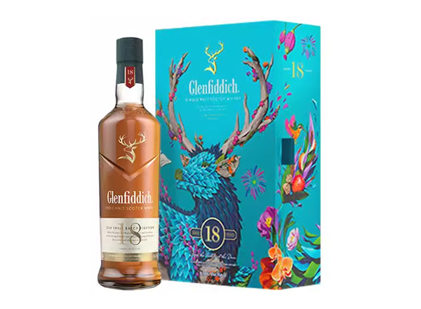 乐山格兰菲迪回收格兰菲迪18年700ml春节礼盒装Glenfiddich苏格兰威士忌